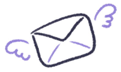Letter with wings