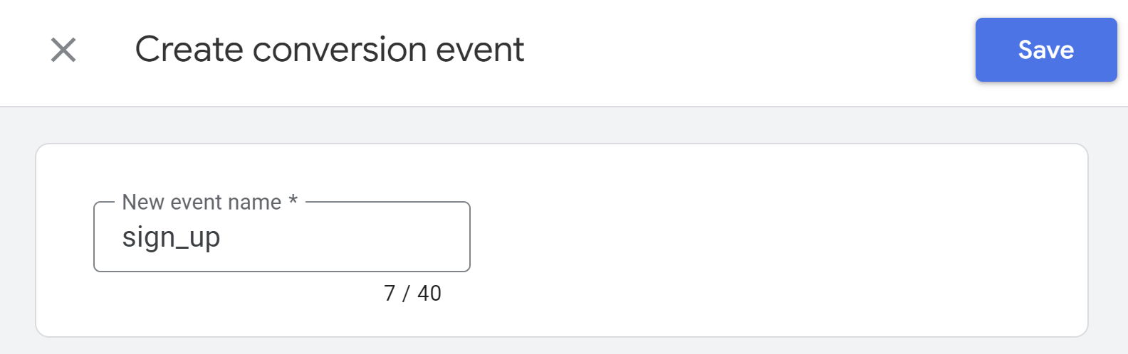 New GA4 conversion event