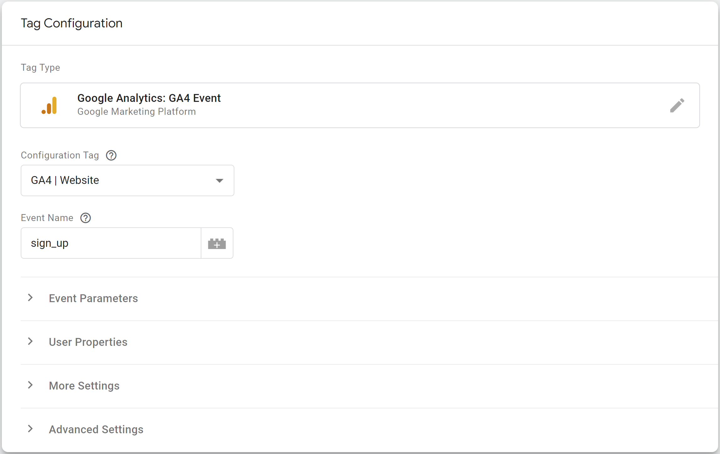 GTM configuration